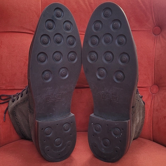 Flag Ltd. Wing Tip Brown Leather Suede Men's Boots Size 11.5 - Picture 11 of 13